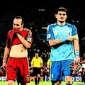 Iniesta e Casillas debatem estratégias para o duelo do tapetão ao fim do jogo