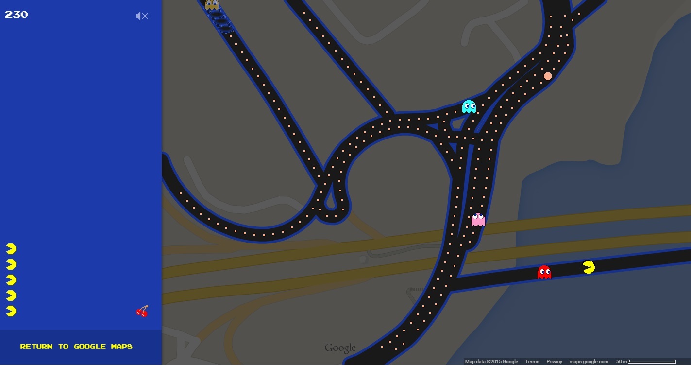 Jogo Pac-Man no Google 