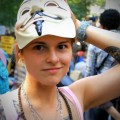 Ativista do Occupy Jurerê das antigas, portanto liberada para protestar